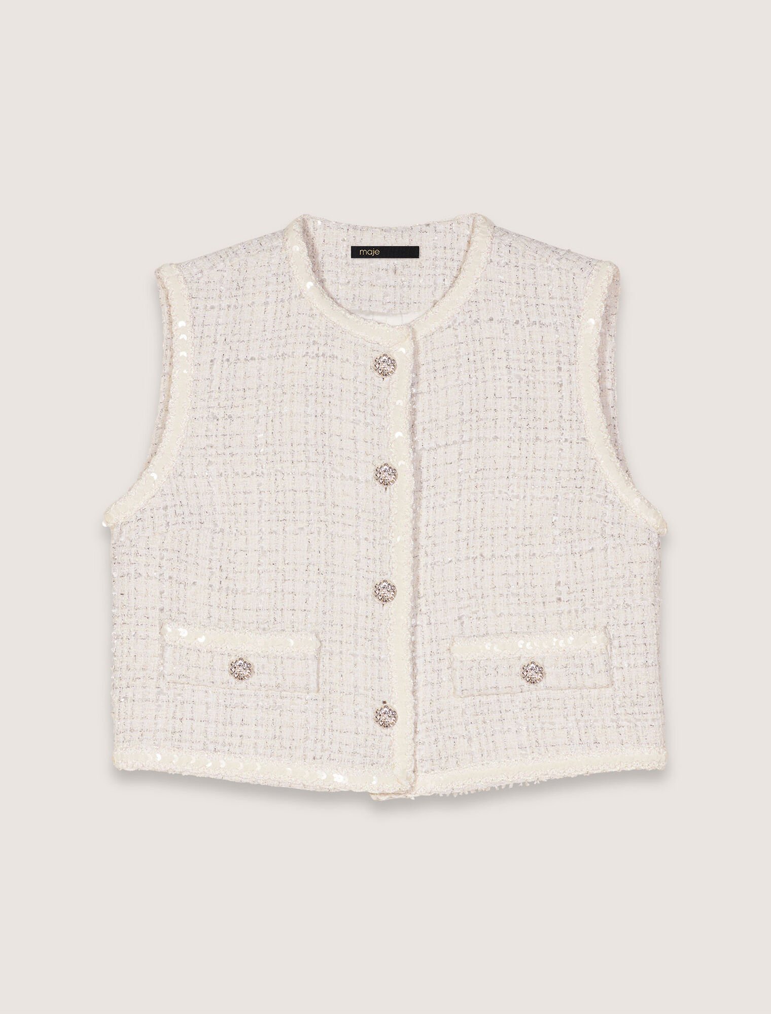 Sequin tweed jacket